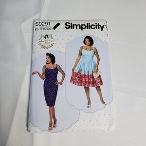 Simplicity S9291 Womens Sewing Pattern E5 Size 14-22 Misses Princess Seam Dress